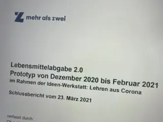 Schlussbericht: Prototyp Lebensmittelabgabe 2.0